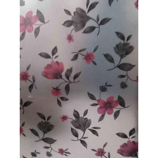 stiker kaca sticker kaca motif bunga mawar ht 1754