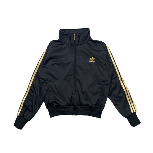 adidas superstar track top black gold