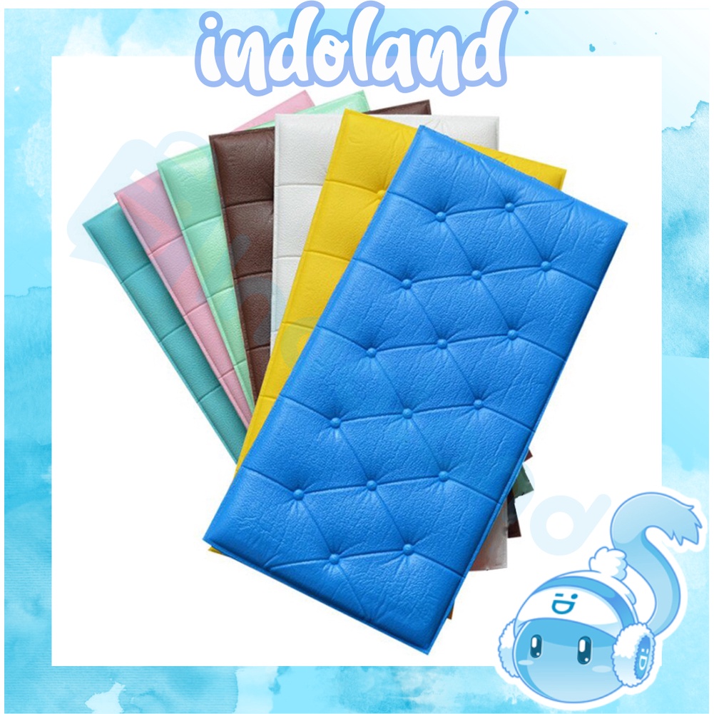 ☀INDOLAND☀   Wallpaper 3D Foam Headboard Bed Wall Stiker Wallfoam Dinding 3D Walpaper Foam Dekorasi Rumah R783