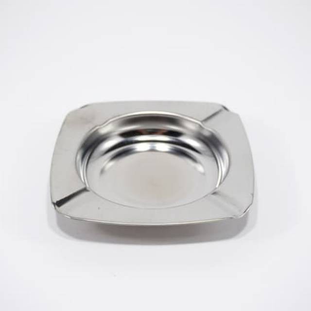 Asbak Stainless Tebal Ashtray Kotak dan Bulat Murah