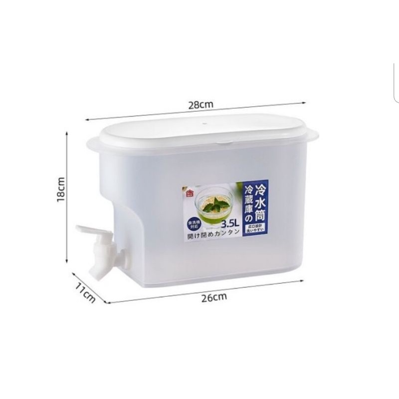 Dispenser Kulkas Mini 3,5 Liter Tempat Air Kran 3.5 L Bucket Portable