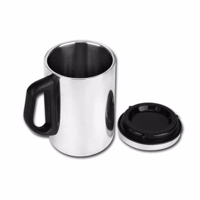 [DEASHOP] MUG STAINLESS STEEL CANGKIR GELAS MINUM THERMOS AIR PANAS DINGIN 500 ML