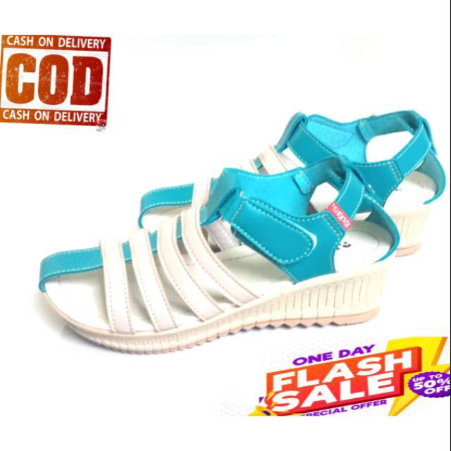SANDAL WANITA SELEMPANG SANDAL WEDGES WANITA KICKERS TERBARU TERLARIS