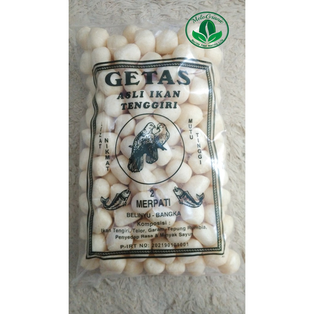 Cemilan sehat Kerupuk ikan Getas 2 Merpati asli bangka 250 gram