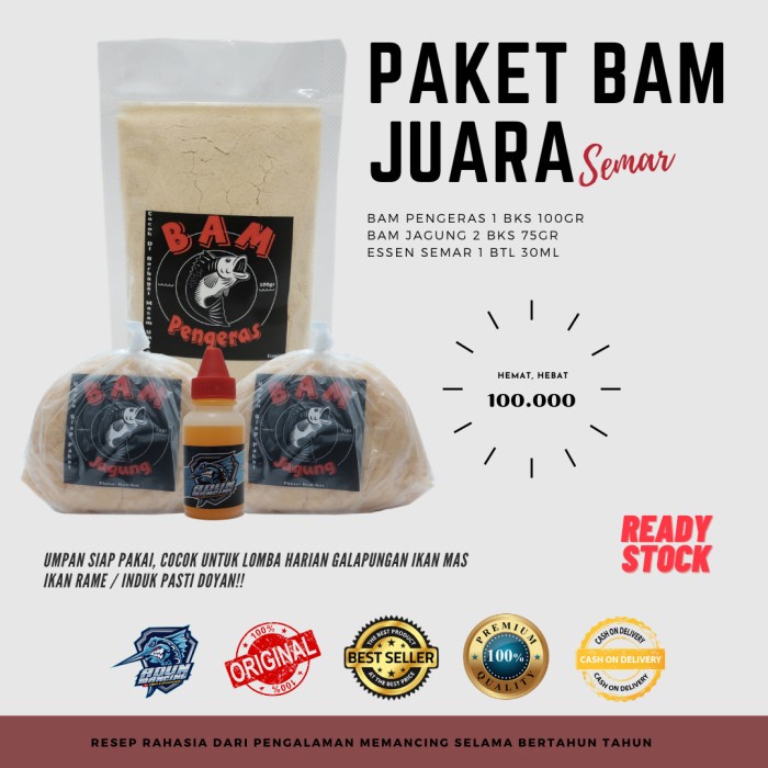 

Asli Paket juara Semar Bam jagung Spesialis ikan Babon Murah