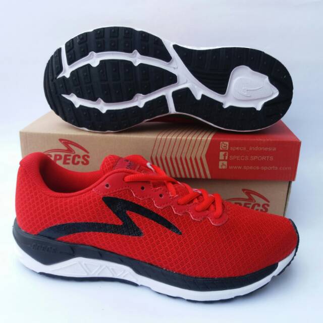 Sepatu running specs dual enduro true red/black/white