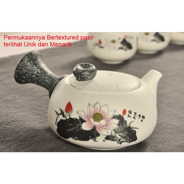 7 in 1 Classic chinese Tea Pot set Lotus Textured + Gift Box