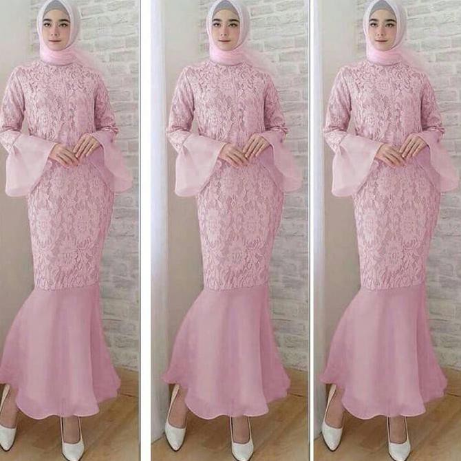 PROMO## MAXI DRESS MUSLIM/ MAXY HIJAB PESTA CANTIK - MERMAID (vs) - Mocca ~~~
