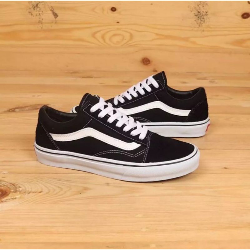 GARANSI PREMIUM Sepatu Vans Old Skool Classic Black White DT oldskool