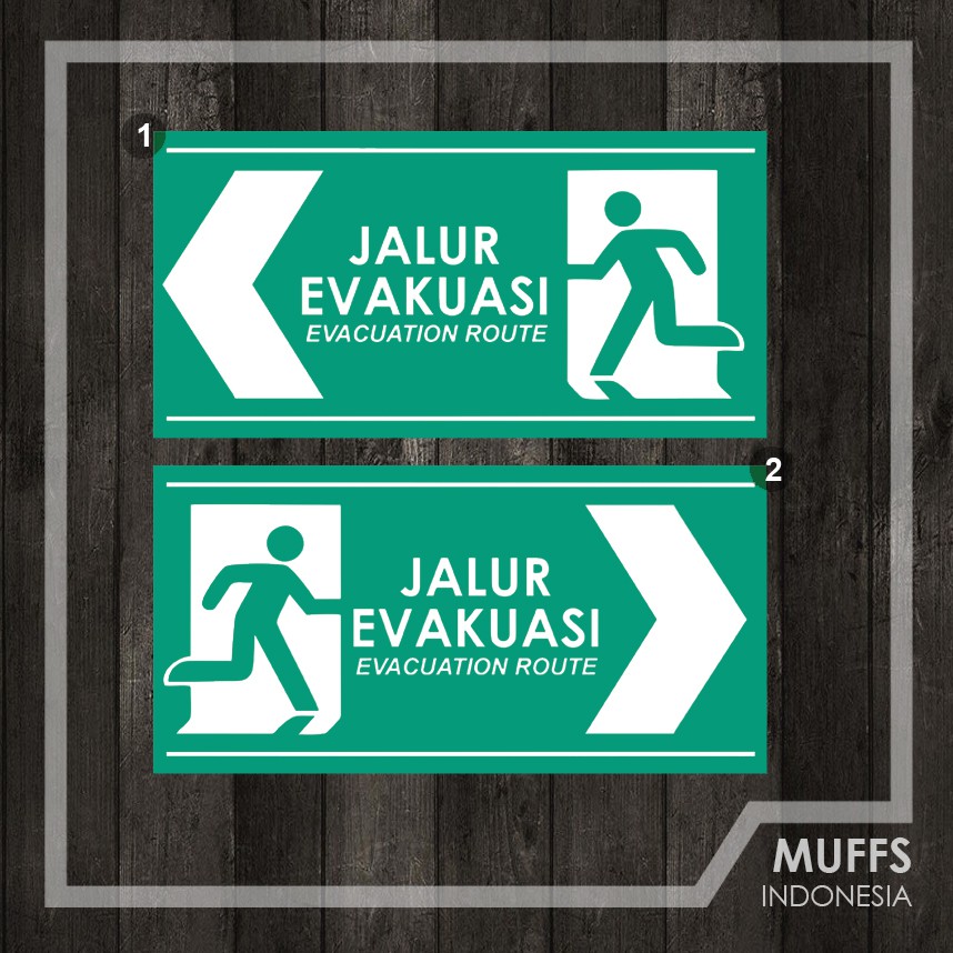 

STICKER STIKER K3 SIGN TEMPEL JALUR EVAKUASI EVACUATION ROUTE STIKER PEMBERITAHUAN HIMBAUAN