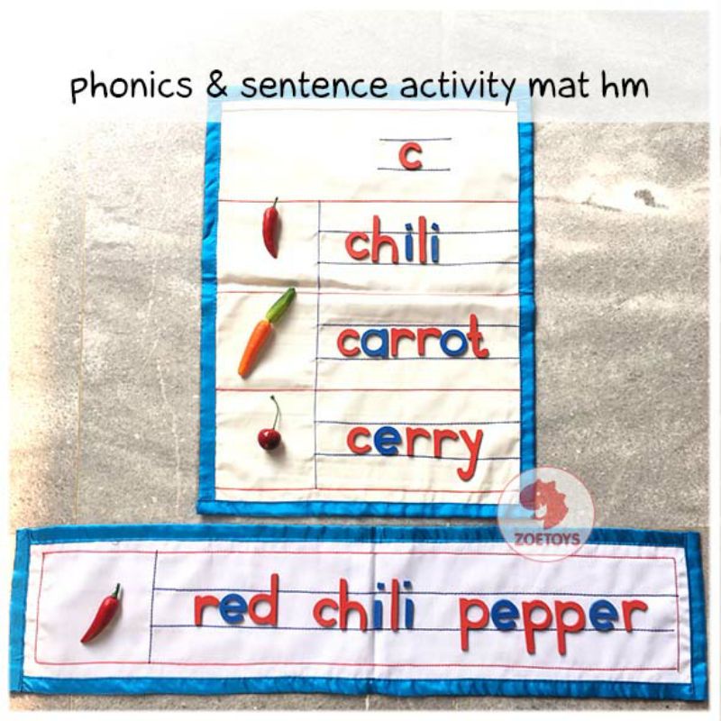 Zoetoys Montessori Phonics &amp; Sentence Activity Mat Hm | Montessori Language Phonic | Mainan Anak | Edutoys