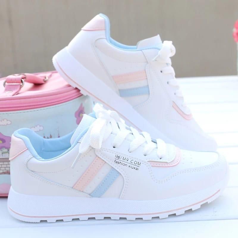 Dts sneakers wanita dua garis Dl04