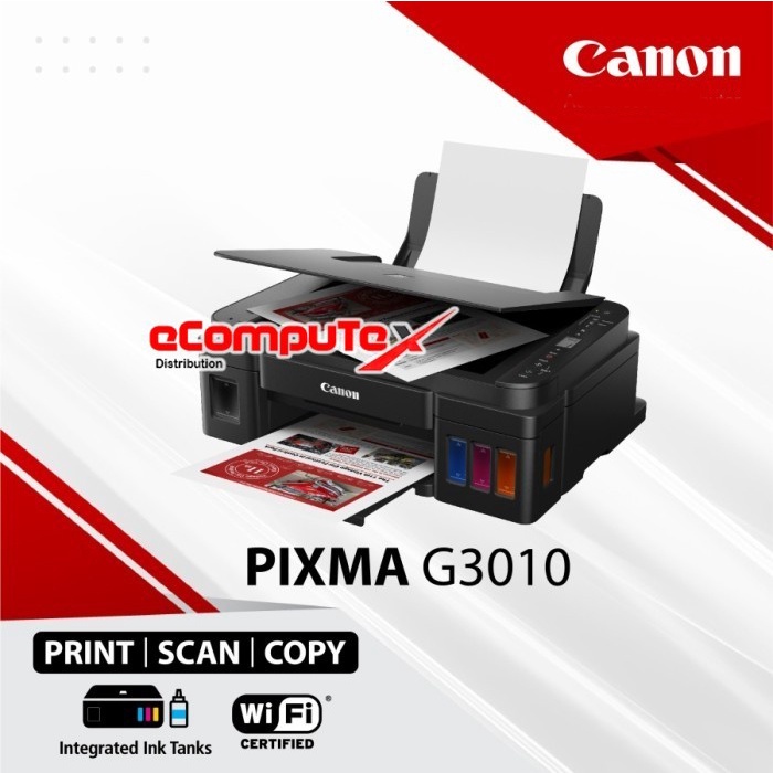 PRINTER CANON INKJET PIXMA G3010 PRINT SCAN COPY ALL IN ONE - RESMI