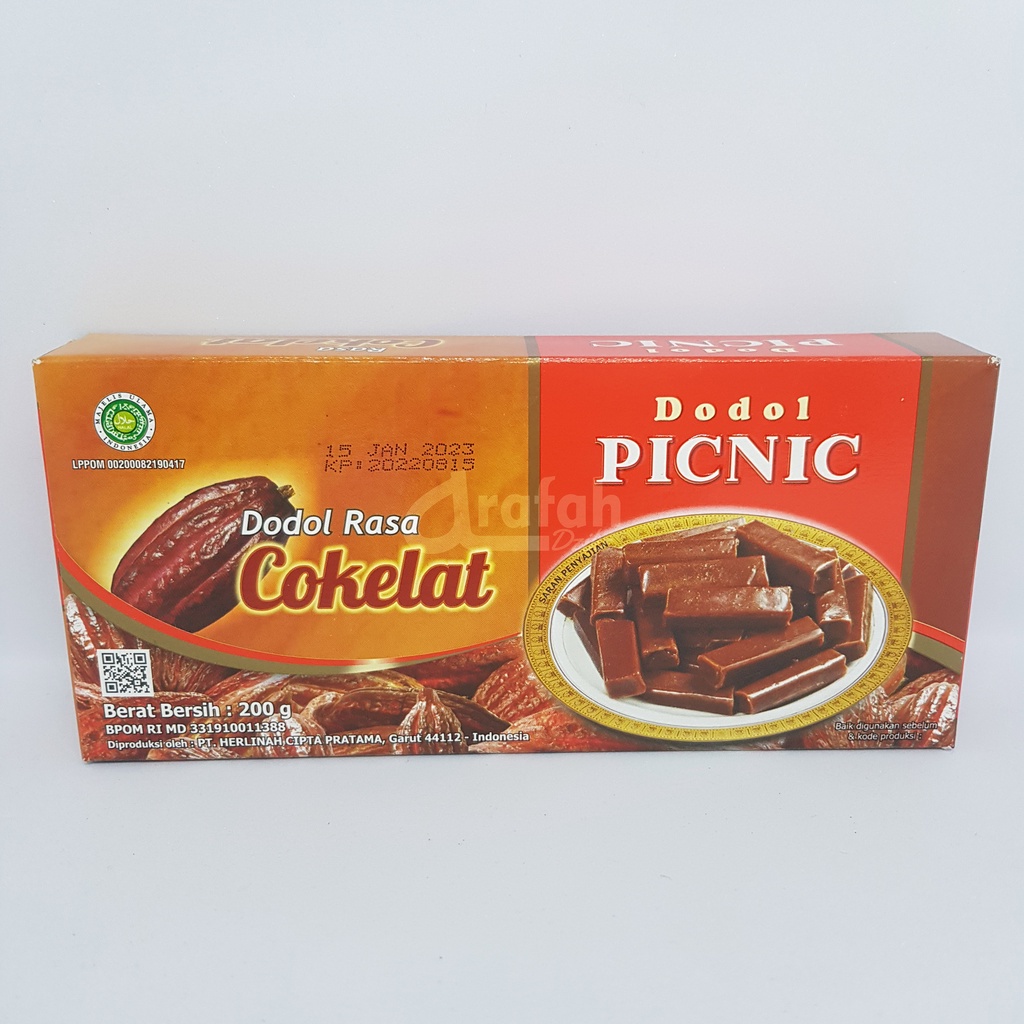 

Dodol Garut Picnic Rasa Cokelat Original 200gr Oleh-oleh khas Garut