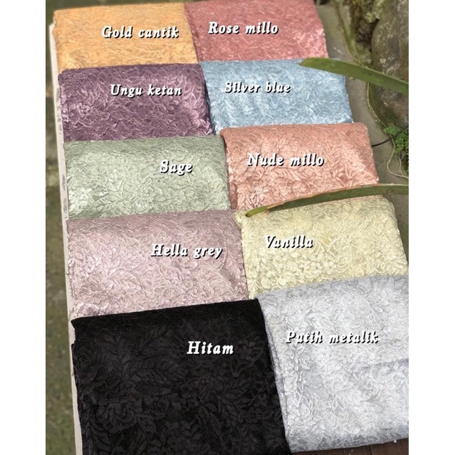 [BISA COD] Kain Metalik Laminate Ysl Ukuran 2,6m/2 Kebaya