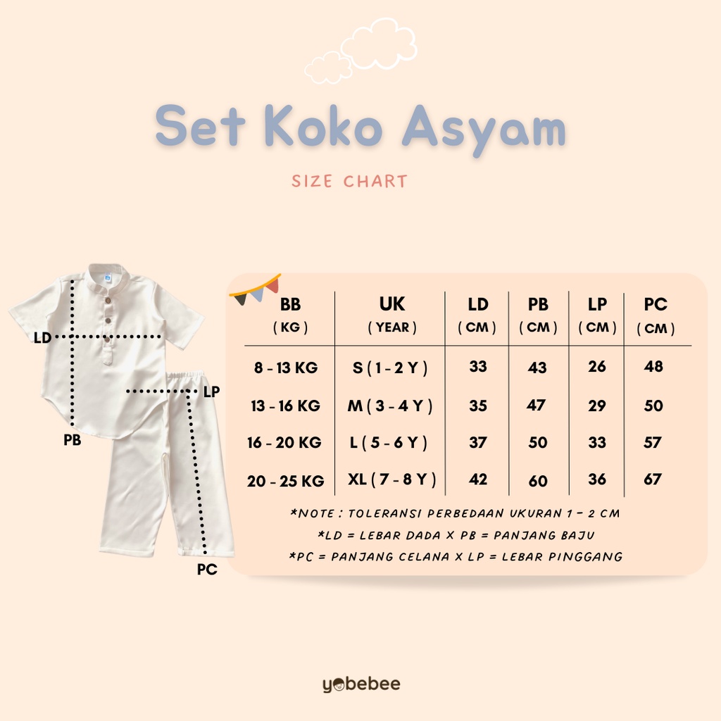 Yobebee Setelan Kurta Asyam Anak Usia 2 3 4 6 8 Tahun Baju Muslim Koko One Set Kids Motif Basic Polos Oneset Cotton Model Baju Lebaran Casual Formal Kerah Chiangi Anak Cowok