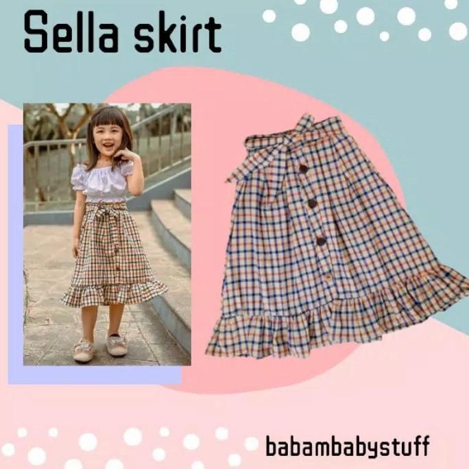 SELLA SKIRT KOREA 2 - 10TH||ROK KOTAK ANAK||ROK ANAK TRENDY