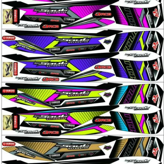 Striping motor ~ sticker motor ~ lis Mio Soul Lama Karbu