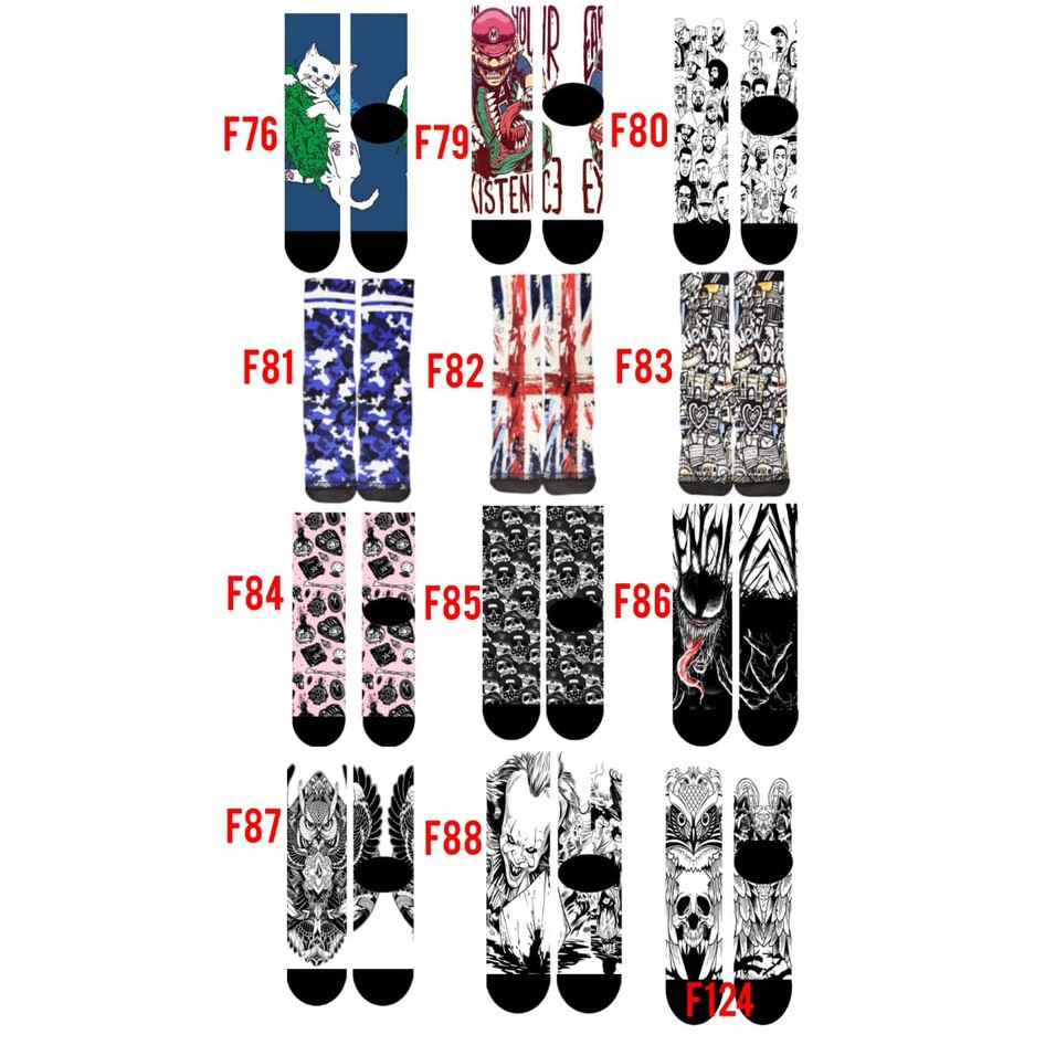 Kaos Kaki Fullprint Terri Quality PREMIUM (BEBAS PILIH)-7