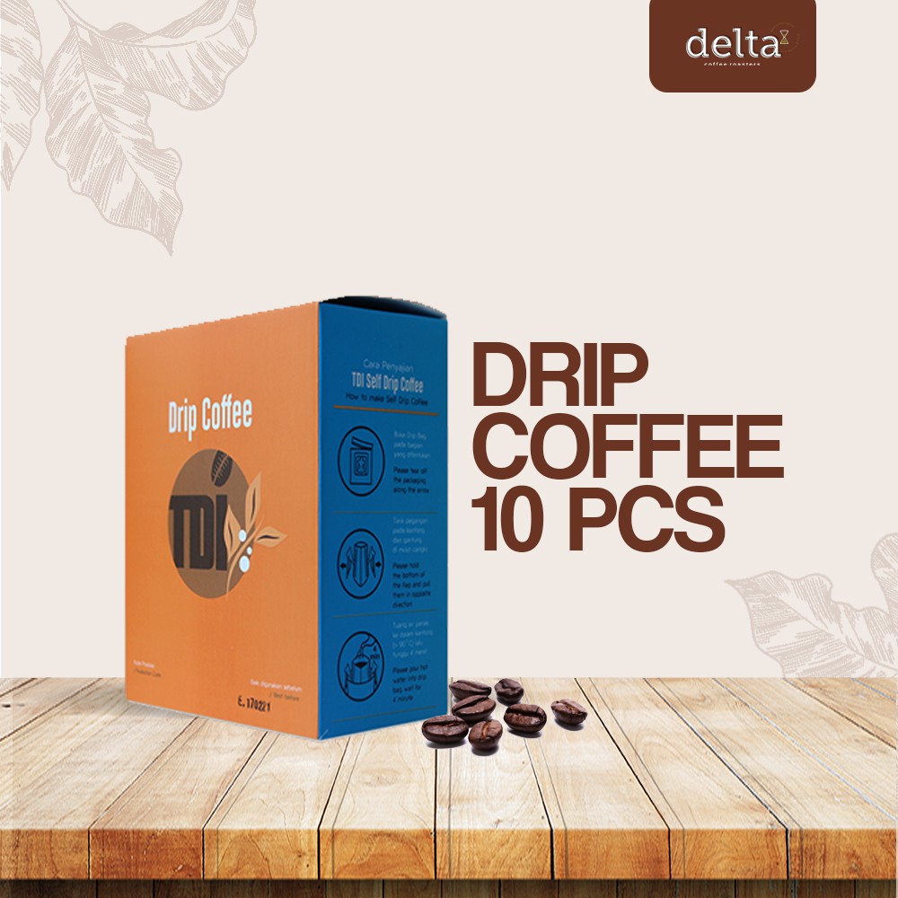 Jual Kopi Delta - Drip Coffee Bag Blend Medium Roast 10 Sachet | Shopee ...