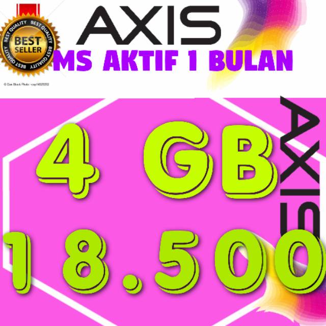 PAKET AXIS BRONET 4G  1 BULAN 4GB