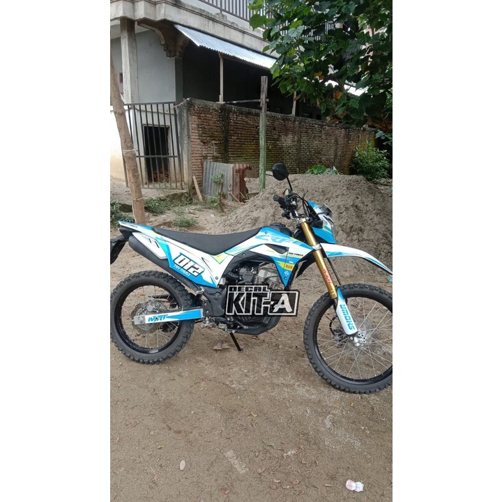 Decal Honda Crf 150L Supermoto Biru Putih