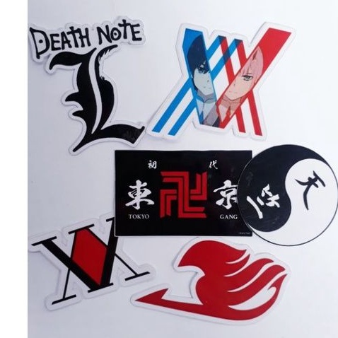 

STIKER LOGO ANIME DARLING IN THE FRANXX TOKYO MANJI TENJIKU HUNTER X HUNTER L DEATHONOTE FAIRYTAIL
