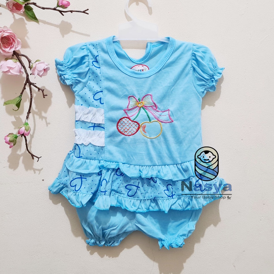 [N-094] NEW !! Baju Bayi Perempuan MURAH set celana (3-6 bulan)