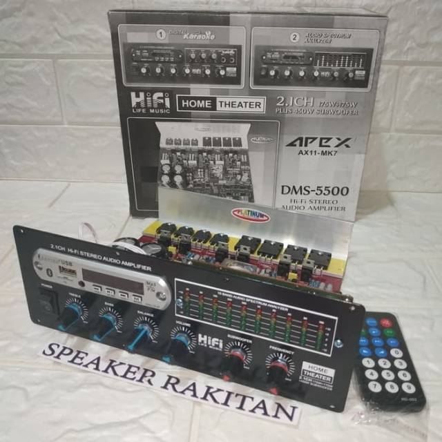 Kit power active/aktif Home theater 2.1channel +MP3 Bluetooth+Spectrum analyzer DMS-5500