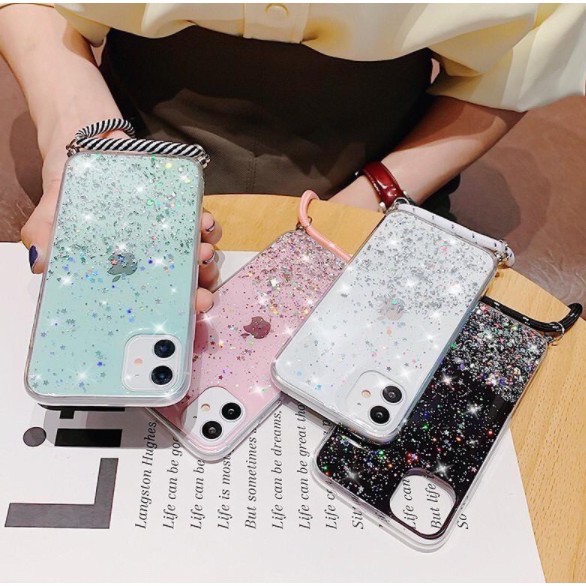 Glitter Lanyard Case - Sling Case - For iPhone 6 7 8+ X XR XS Max 11 Pro Max 12 MINI PRO MAX