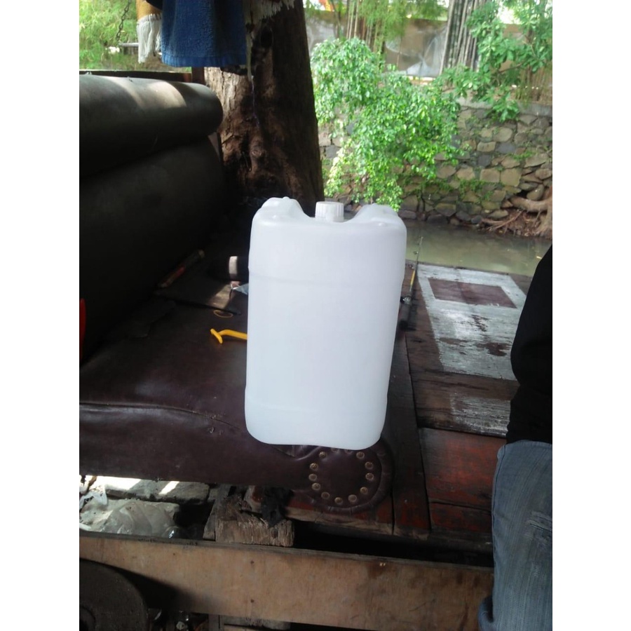 JUAL derigen/Jerigen Putih/10liter/GROSIR/1 set Lengkap tutup luar dan dalam