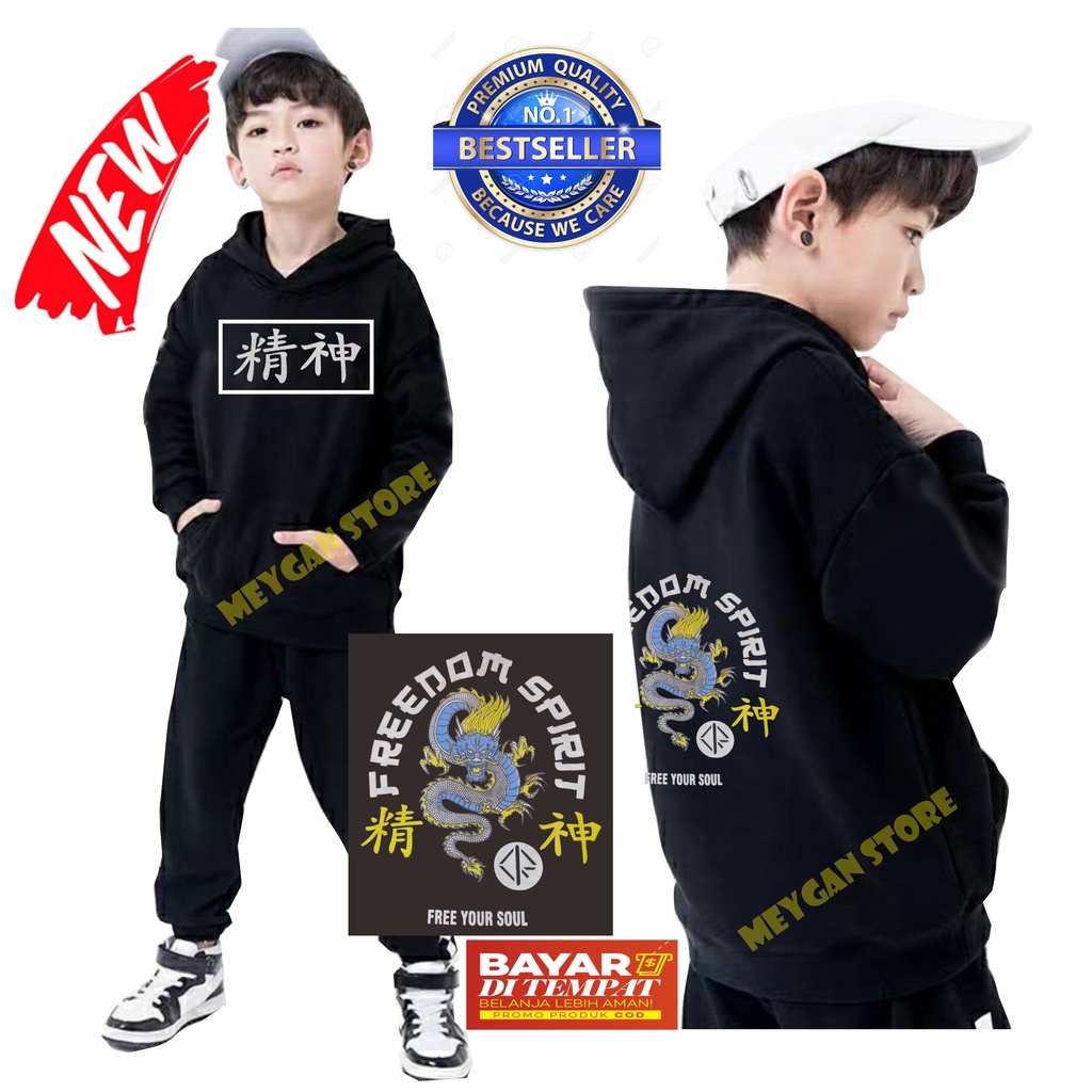 Jaket hoodie Naga biru Viral Lagi Trend Terbaru Anak 6 - 12 TAHUN | Jaket NAGA Ank Cowok Bayar DITEMPAT