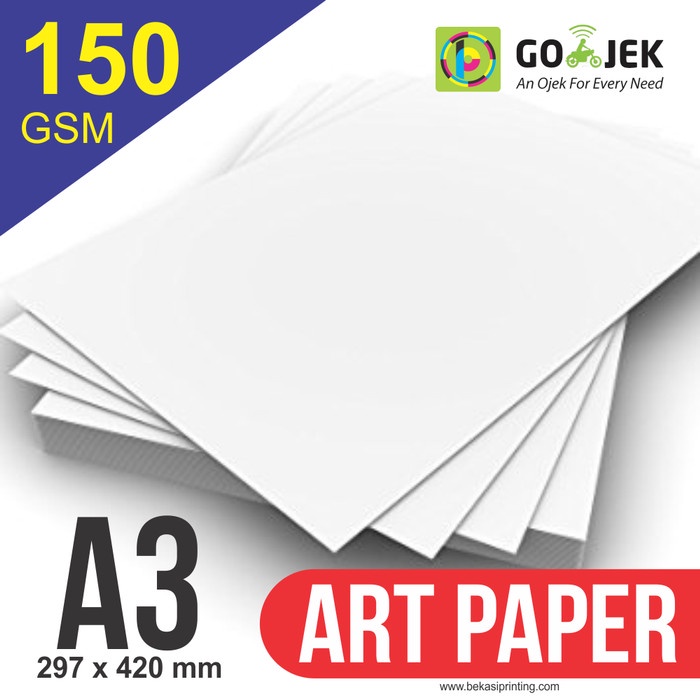 

Senikertas- Kertas Printer Art Paper 150 Gram Ukuran A3 -Kertas-Seni.