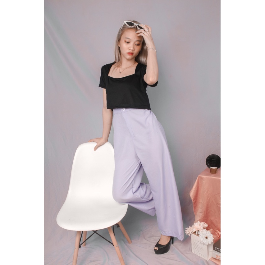 BEFAST - ZRX OOTD Celana Kulot ALIMAH / Celana Kulot Panjang Hw Highwaist Kancing Reseleting Rayon Premium / Kulot Kekiniaan Wanita Remaja / Celana Pankang Polos Casual / Celana Kulot Terlaris / Trendy / Celana Panjang Kulot Banyak Warna / Termurah