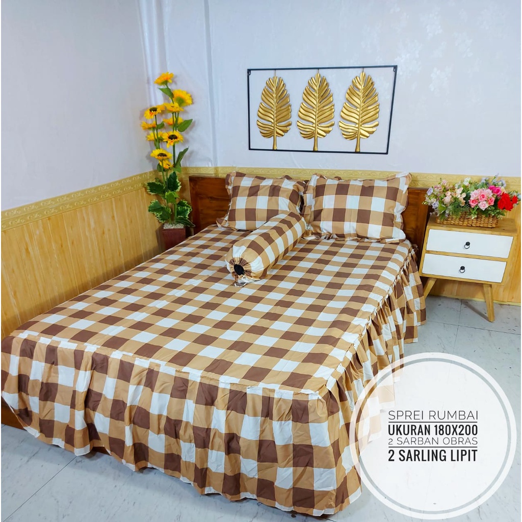 SPREI RUMBAI POLOS EMBOS SPREI RUMBAI HOMEMADE SPERI RUMBAI MOTIF EMBOS 180X200