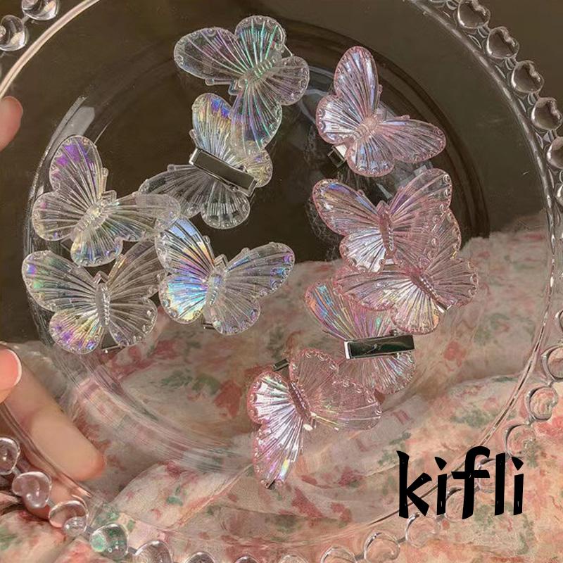 Butterfly Jepit Rambut Bentuk,Kupu-Kupu Warna-Warni, Bahan Metal,Untuk Anak Perempuan