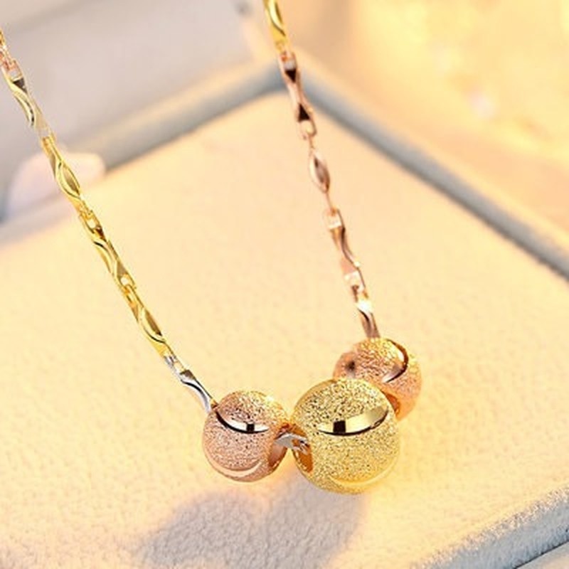 [Ready Stock]Fashion Vintage Silver Plated Color Ball Pendant Necklace