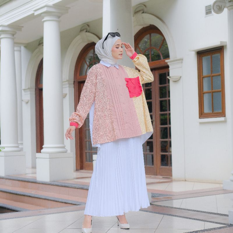 Eleanorre Lulu Top Coral Atasan Wanita