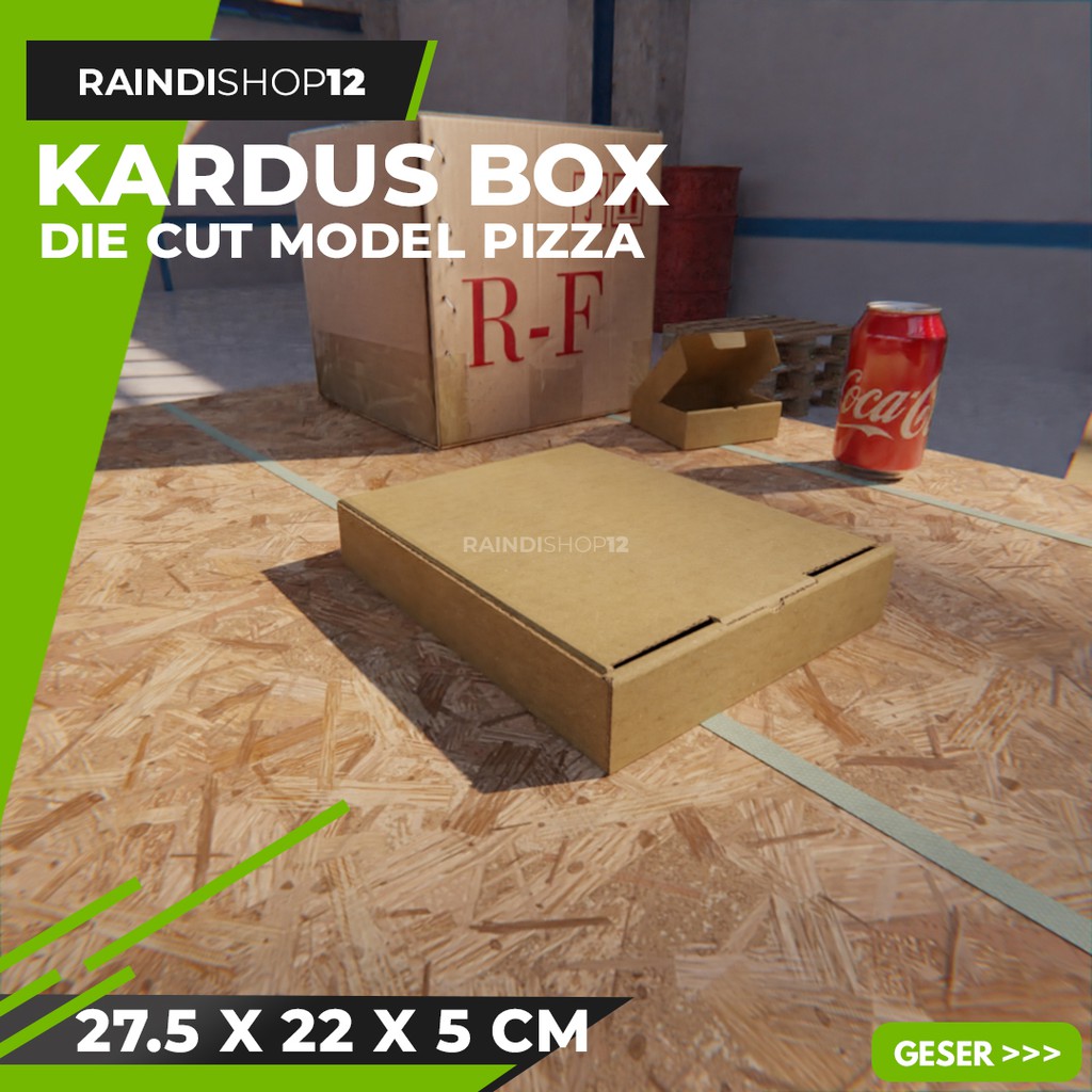 

BOX 27.5 X 22 X 5 CM KARDUS DIE CUT PIZZA KEMASAN PACKAGING KADO