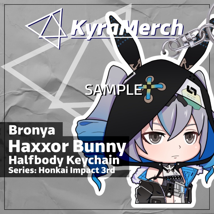 Keychain Halfbody Honkai Impact 3rd Bronya Haxxor Bunny
 | KyraMerch Anime Fanmerch Dealer