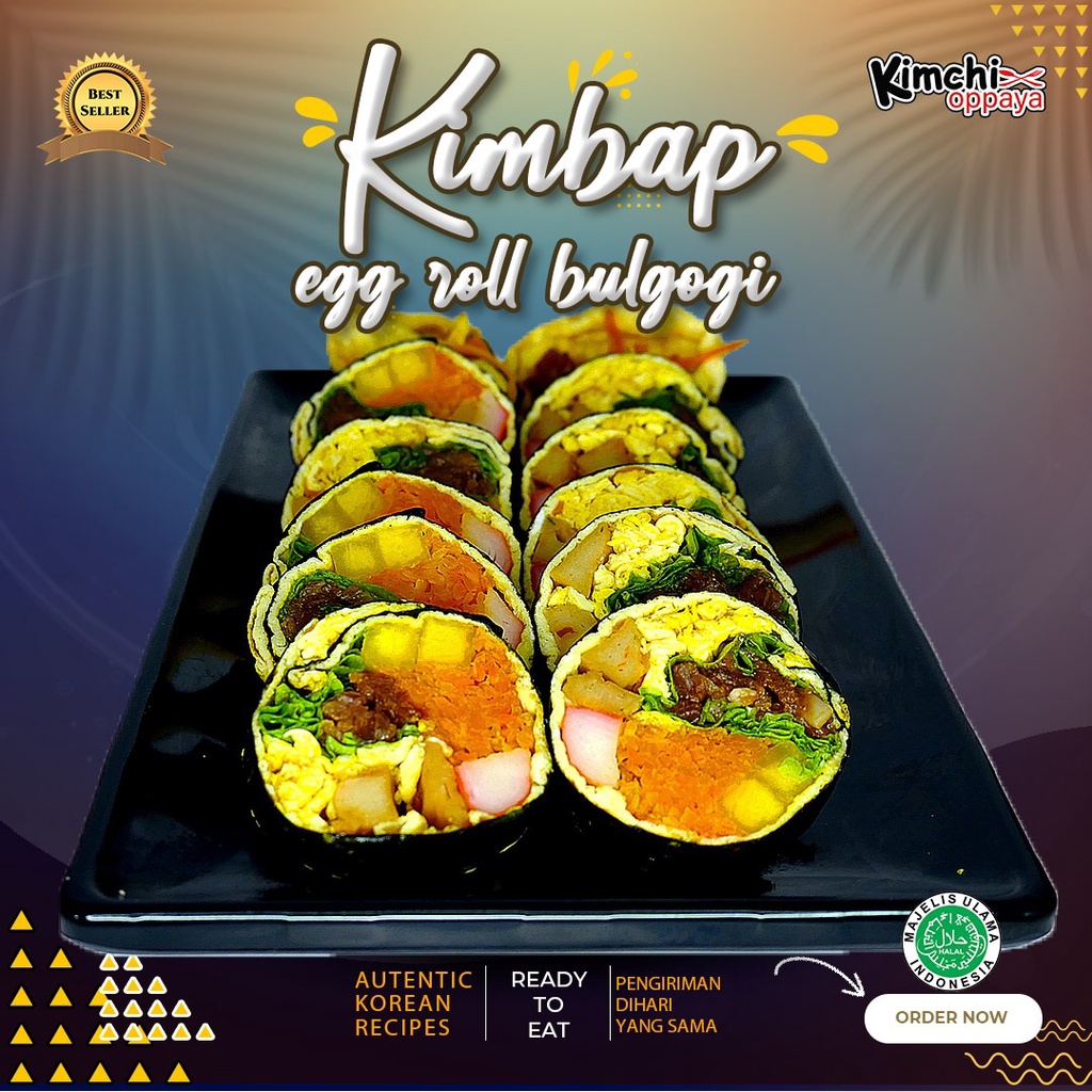 

Kimbap Egg Roll Bulgogi Tanpa Nasi Isi Beef Bulgogi
