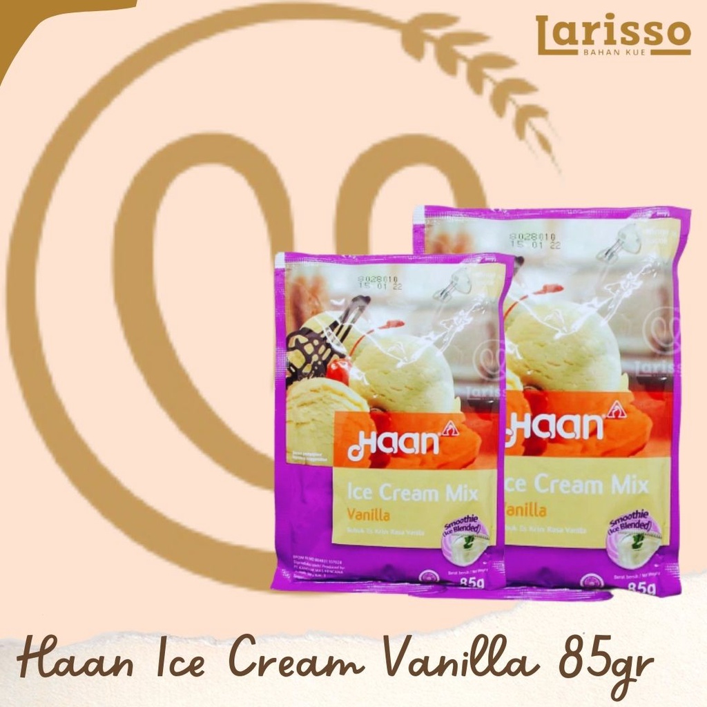 

HAAN ICE CREAM MIX VANILLA BUBUK ES KRIM RASA VANILA 85GR