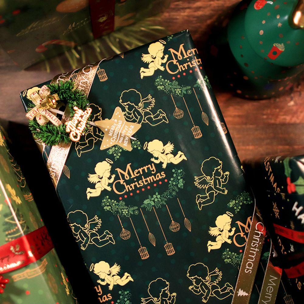 Preva Christmas Wrapping Paper Kertas Origami Dekorasi Pesta Snow Elk Merry Christmas Bungkus Kado