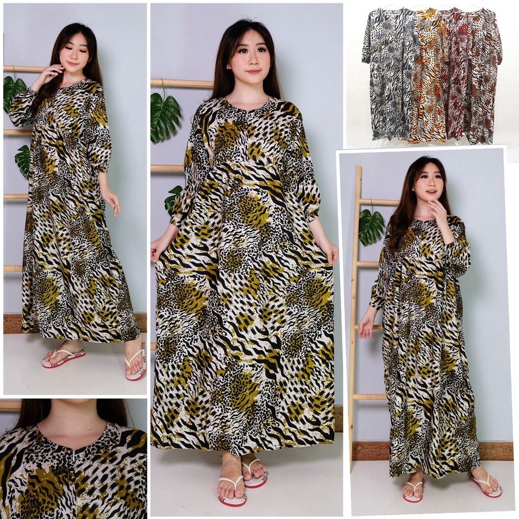 Dress Tigre Fashion Wanita / Midi Dress Oversize Fashion Wanita