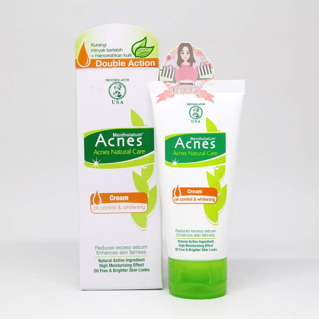 ACNES Cream Oil Control &amp; Whitening 40 Gr Anti jerawat