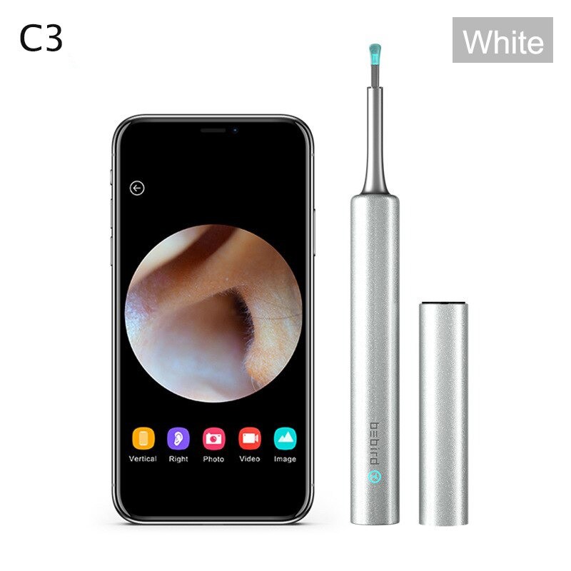 Bebird Smart Visual Ear Stick Kamera Endoscope HD Pembersih Telinga - C3 - White