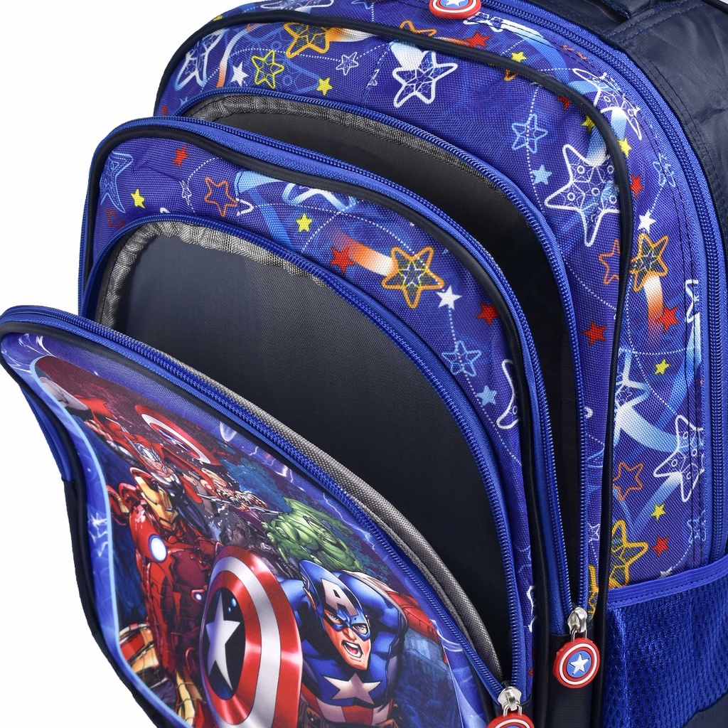 (RF) Tas Ransel Sekolah Cartoon 1650 Ransel Anak Cowok Tas Ransel Cewek Fashion Motif Captain America,Frozen,Spiderman Dan Unicorn