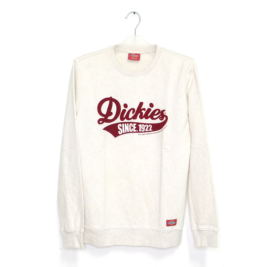 Jual Dickies White & Red Crewneck- Second Brand Berkualitas