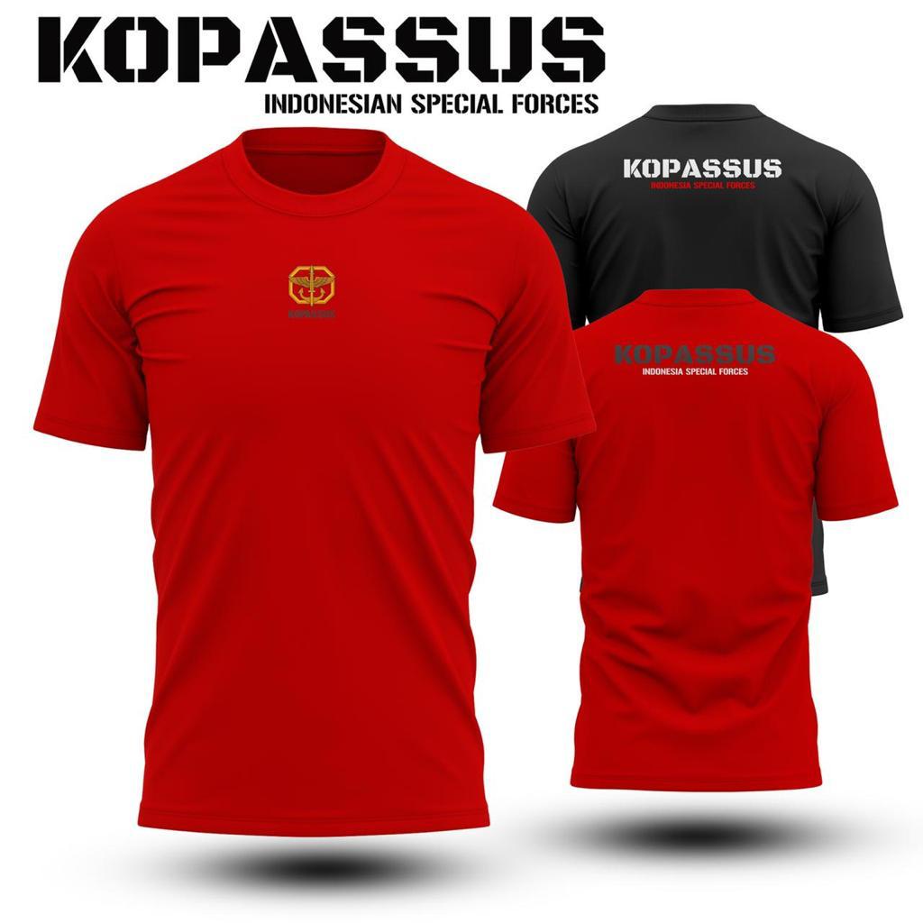 Baju Kaos Jersey Komando Kopassus TNI AD Original Bahan Drifit Premium Bisa COD