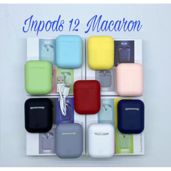 Inpods i12 Pro bluetooth wireless inpods i12 original Macaron Earphone Android IOS Bluetooth